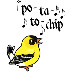 American Goldfinch: Po-ta-to-chip!