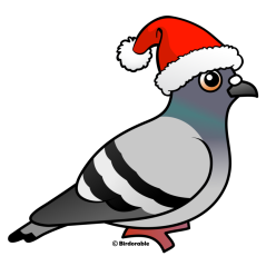 Pigeon Santa Claus