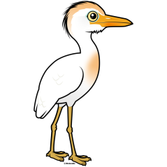 Birdorable Cattle Egret