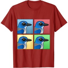 Four Color Woodhouse's Scrub-Jay
