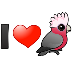 I Love Galahs (raised crest)