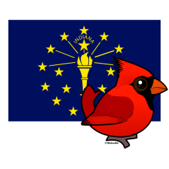 State Birdorable of Indiana: Northern Cardinal