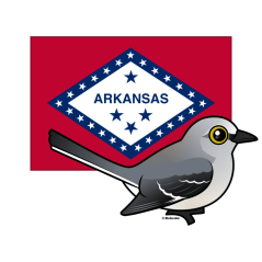 State Birdorable of Arkansas: Northern Mockingbird
