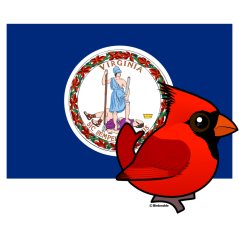 State Birdorable of Virginia: Northern Cardinal