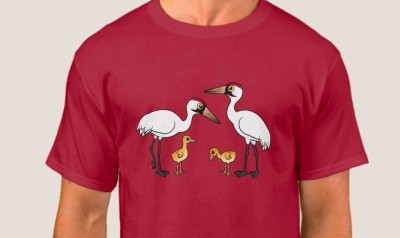 Cute Whooping Crane by Birdorable