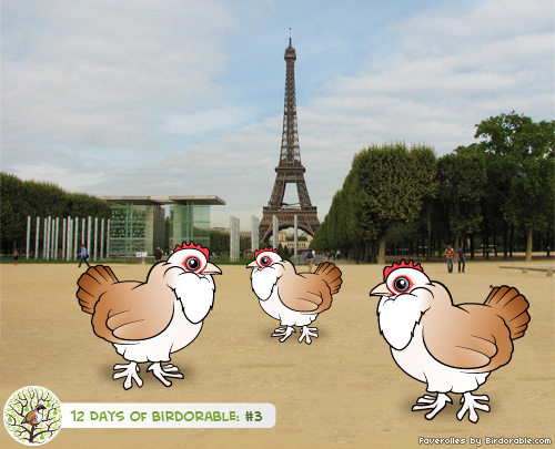 Three Birdorable French Hens