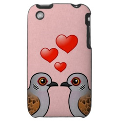 Birdorable Two Turtle Doves iPhone 3 Case