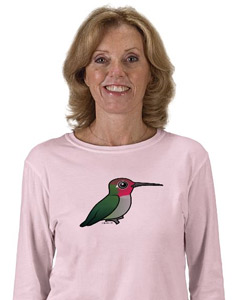 Birdorable Anna's Hummingbird Long Sleeve T-Shirt