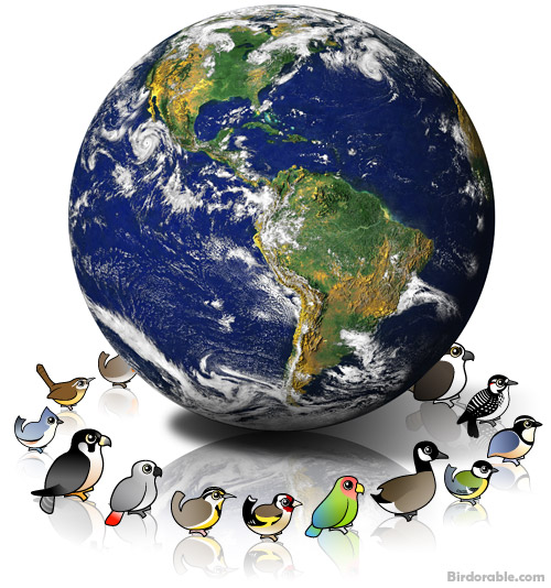 Birdorables around 
Earth