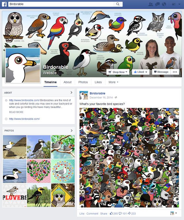 Birdorable Facebook page