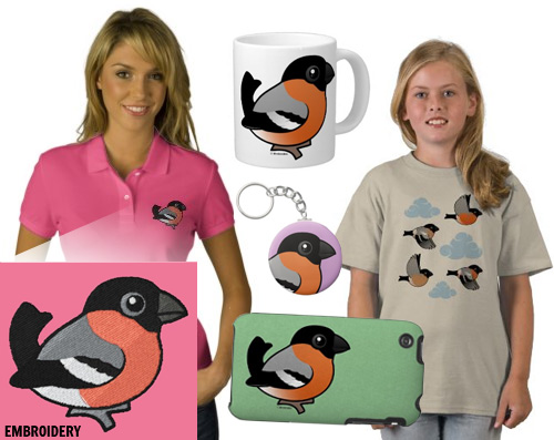 Birdorable Eurasian Bullfinch t-shirts and gifts