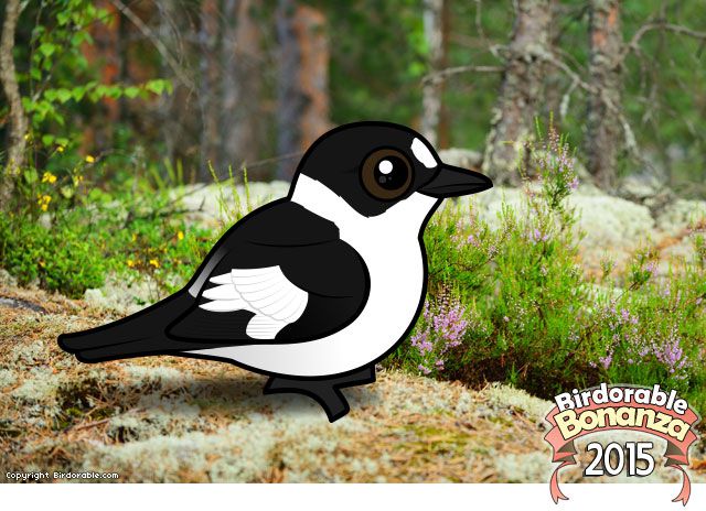 Birdorable Collared Flycatcher