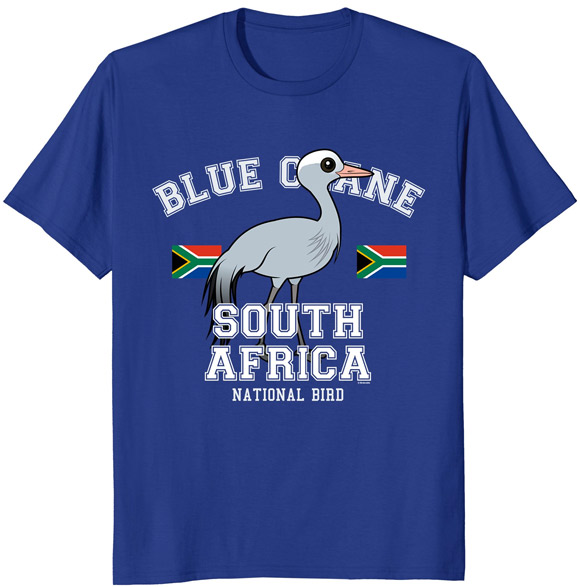 Blue Crane of South Africa Cute National Bird T-Shirt