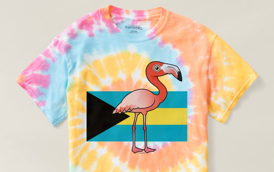 American Flamingo National Bird of Bahamas T-Shirt