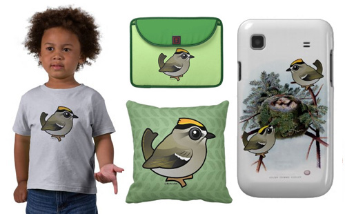 Sample Golden-crowned Kinglet t-shirts and gifts