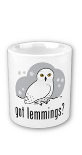 Birdorable Snowy Owl Got Lemmings? mug