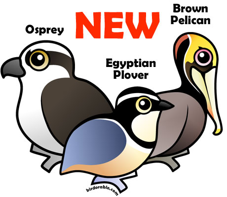 New Birdorable Osprey, Egyptian Plover and Brown Pelican