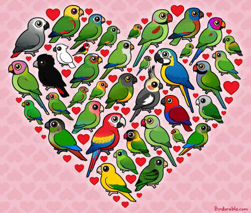 Birdorable Parrot Heart