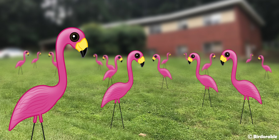 Birdorable Plastic Yard Flamingos