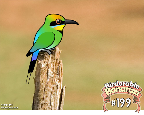 Cute Birdorable Rainbow Bee-eater
