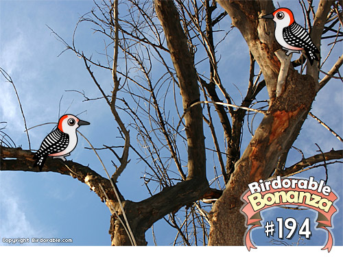 Cute Birdorable Red-bellied Woodpecker