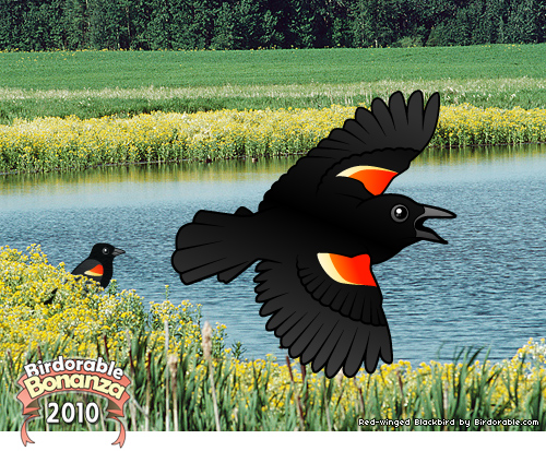 Birdorable Red-winged Blackbird Birdorable Red-winged Blackbird