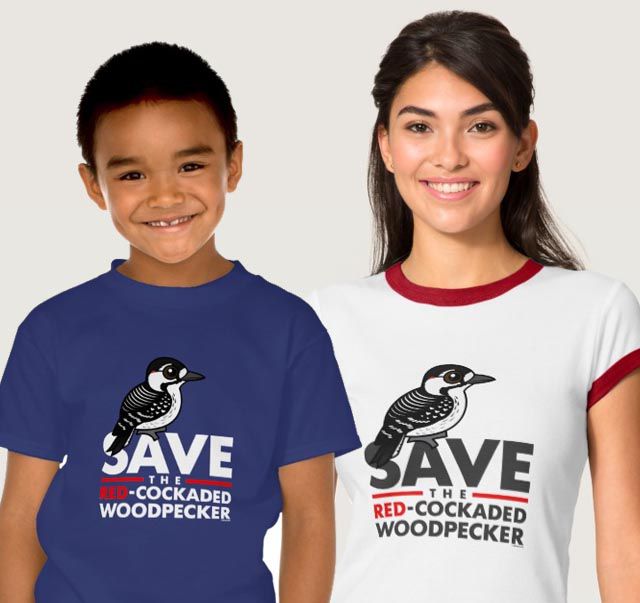 Save the Red-cockaded Woodpecker T-Shirts by Birdorable