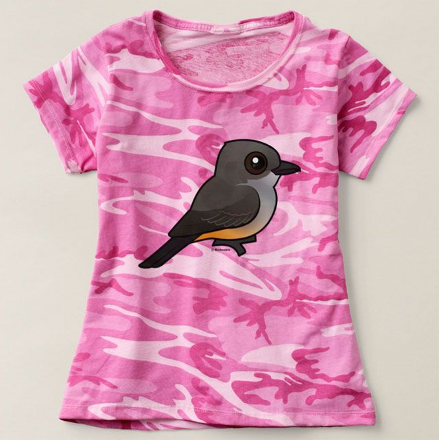 Say's Phoebe Camouflage T-Shirt by Birdorable