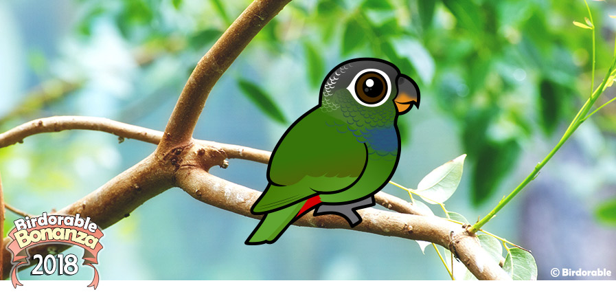 Cute Birdorable Scaly-headed Parrot