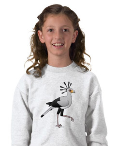 Birdorable Secretary Bird Kids Sweatshirt