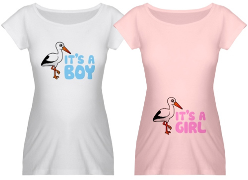 Birdorable Stork - It's a Boy / It's a Girl on maternity shirts