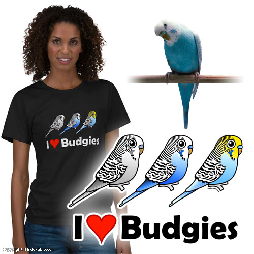 Birdorable I Love Budgies T-Shirt