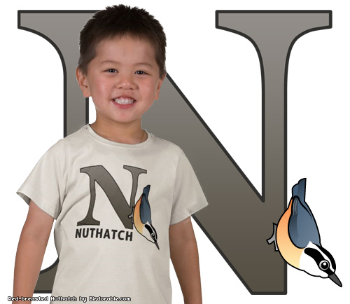 Birdorable N is for Nuthatch