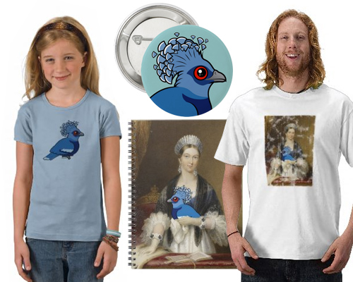 Birdorable Victoria Crowned Pigeon t-shirts and gifts
